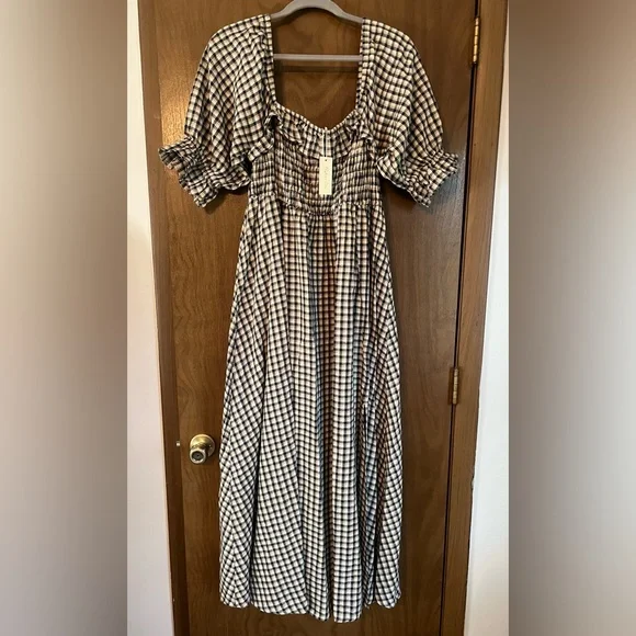 Rylee + Cru navy check birdie dress - Picture 1 of 4